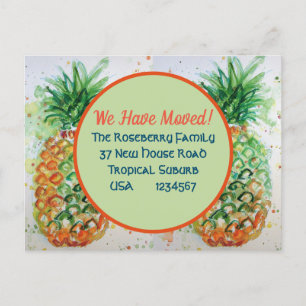 Carte Postale Ananas Tropical Nouvelle Adresse Nous Avons Déména