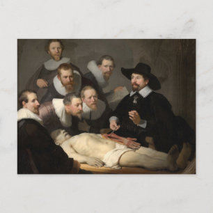 Carte Postale Anatomy Lesson Dr Nicolaes Tulp Rembrandt