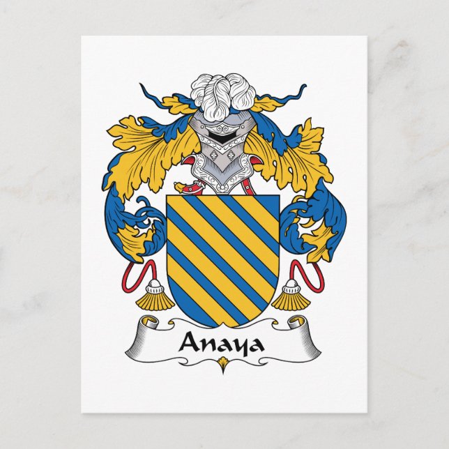 Carte Postale Anaya Family Crest (Devant)