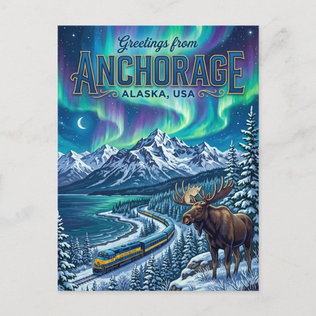 Carte Postale Anchorage États-Unis (Devant)