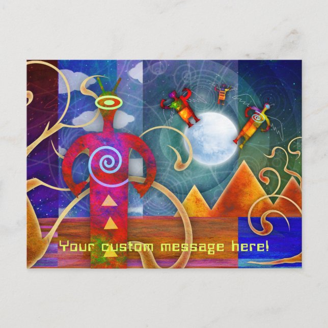 Carte Postale Ancien Alien Astro Angels Éscendant (Devant)