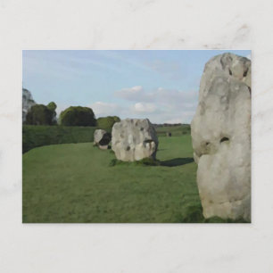 Carte Postale Ancien Cercle De Pierre. Avebury, Wiltshire, Angle