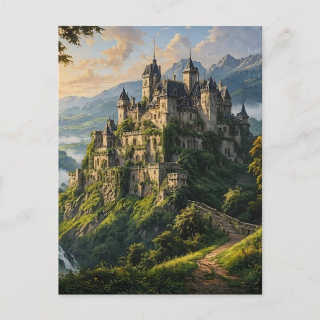 Carte Postale Ancien château majestueux (Devant)