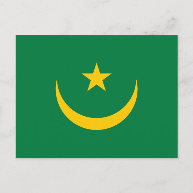 Carte Postale Ancien drapeau de Mauritanie (Devant)