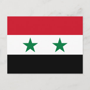 Carte Postale Ancien drapeau de Syrie