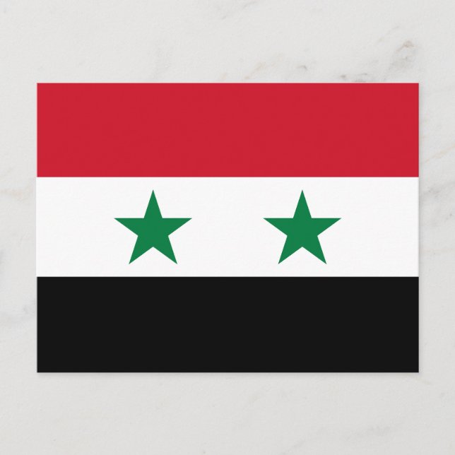 Carte Postale Ancien drapeau de Syrie (Devant)