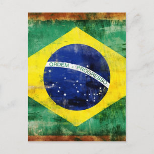 Carte Postale Ancien drapeau du Brésil