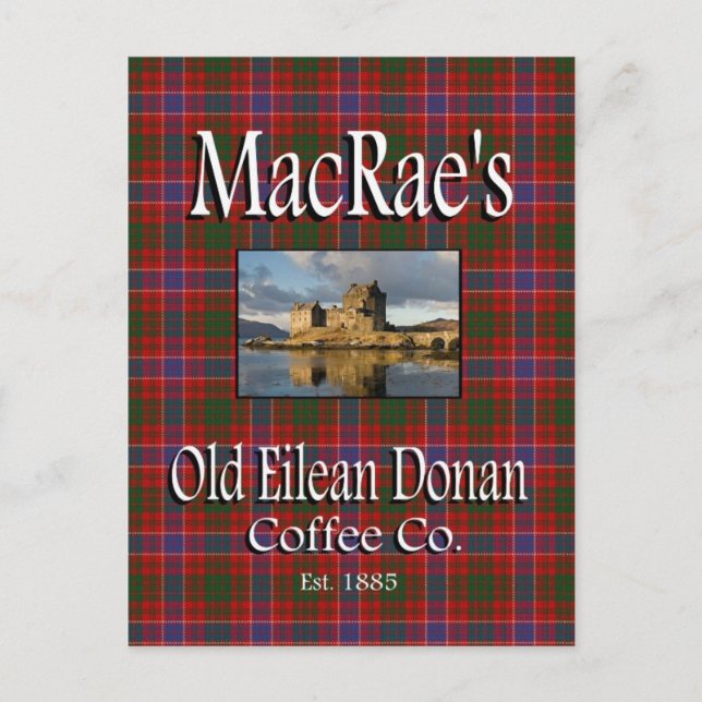 Carte Postale Ancien Eilean Donan Coffee Co. de MacRae (Devant)