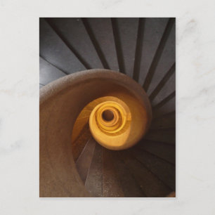 Carte Postale Ancien escalier Spiral