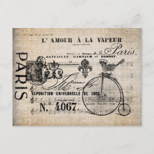 Carte postale - Ancien panneau penny-farthing oise