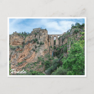Carte Postale Ancien pont historique à Ronda, Espagne