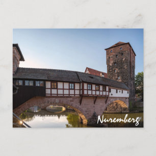 Carte Postale Ancien pont médiéval à Nuremberg, Allemagne