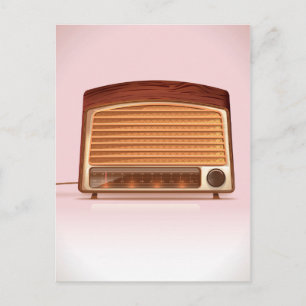 Carte Postale Ancien poste de radio rétro vintage