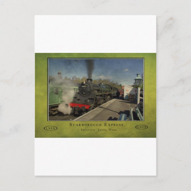 Carte Postale Ancien poster ferroviaire (Devant)