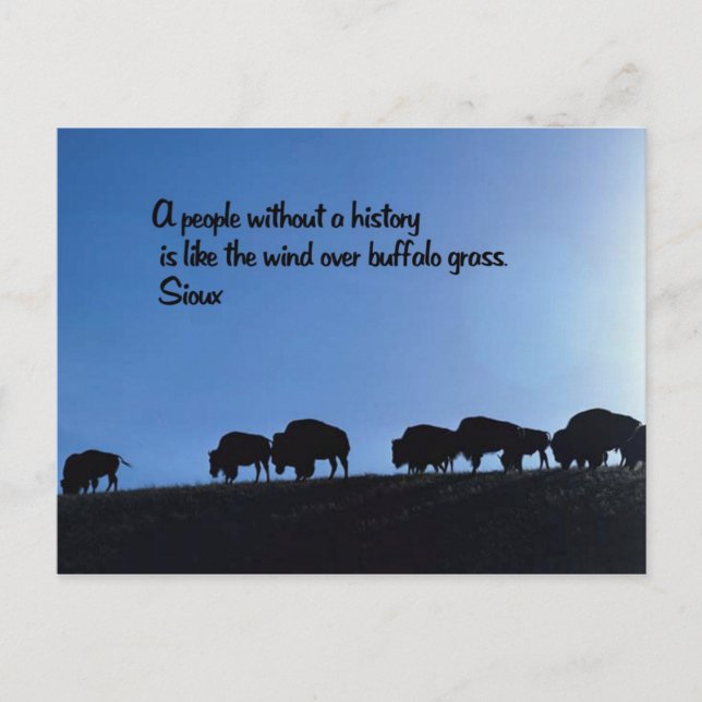 Carte Postale Ancien proverbe indien américain (Devant)