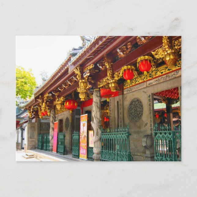 Carte Postale Ancien temple chinois à Singapour (Devant)