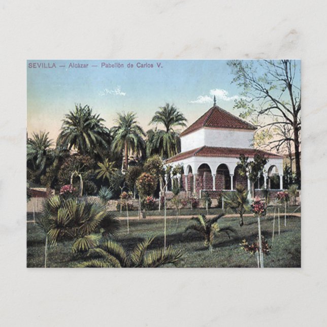 Carte postale ancienne - Alcazar, Séville, Espagne (Devant)
