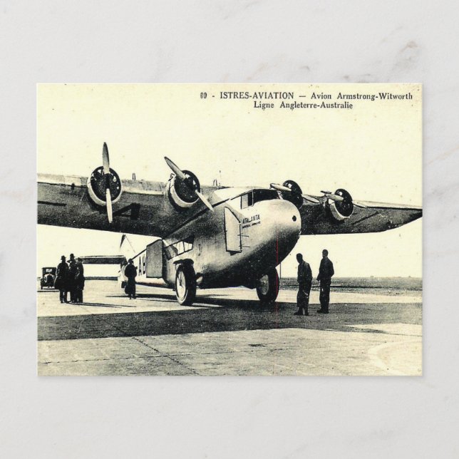 Carte postale ancienne - Avion Armstrong-Whitworth (Devant)