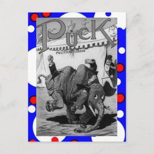 Carte Postale ANCIENNE BD politique Eléphant LUTTER CONTRE LES R