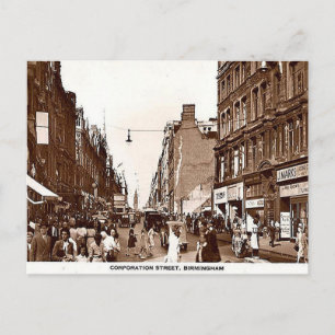 Carte postale ancienne, Birmingham, Corporation St