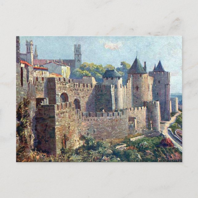 Carte postale ancienne - Cité de Carcassonne, Aude (Devant)