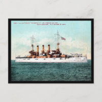 Carte postale ancienne - Cuirassé américain "Conne
