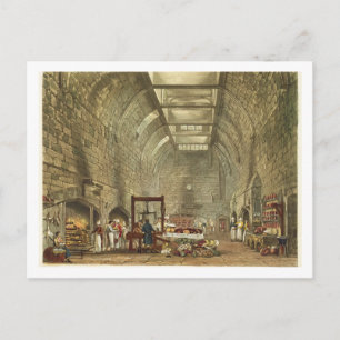 Carte Postale Ancienne cuisine, Château de Windsor, gravée par W