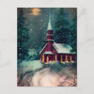 Carte postale ancienne d'art de scène de neige d'é