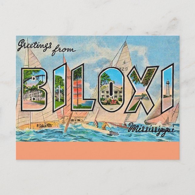 Carte postale ancienne de Biloxi Miss (Devant)