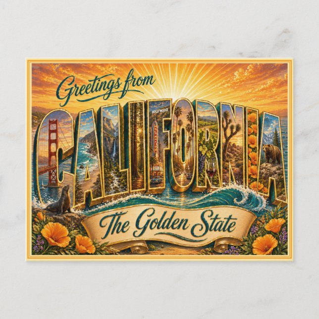 Carte Postale Ancienne de Californie (Devant)