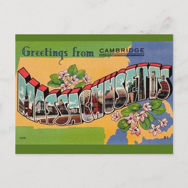 Carte postale ancienne de Cambridge MA (Devant)