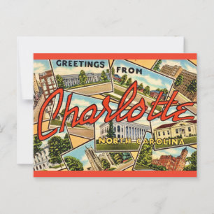 Carte postale ancienne de Charlotte NC