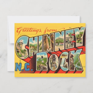 Carte postale ancienne de Chimney Rock NC