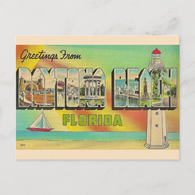 Carte postale ancienne de Daytona Beach (Devant)