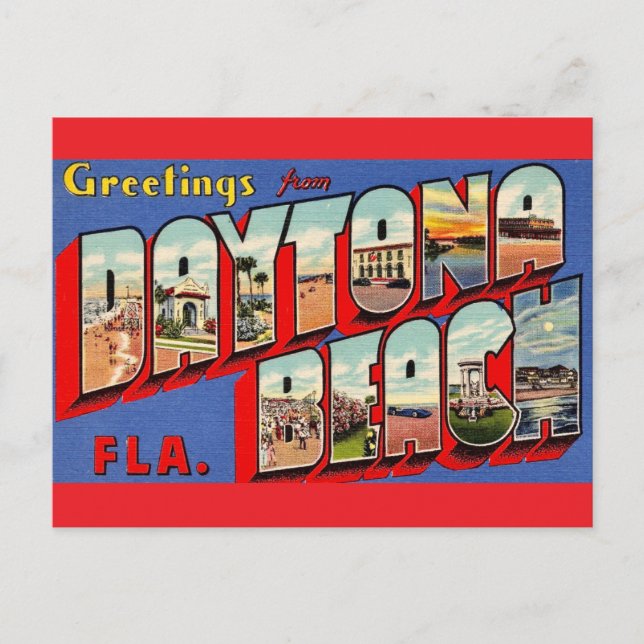 Carte postale ancienne de Daytona Beach (Devant)