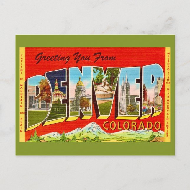 Carte postale ancienne de Denver Colorado (Devant)