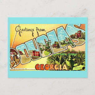 Carte postale ancienne de Douglas Géorgie