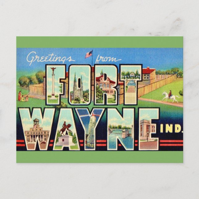 Carte postale ancienne de Fort Wayne IN (Devant)