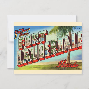 Carte postale ancienne de Ft. Lauderdale Floride 