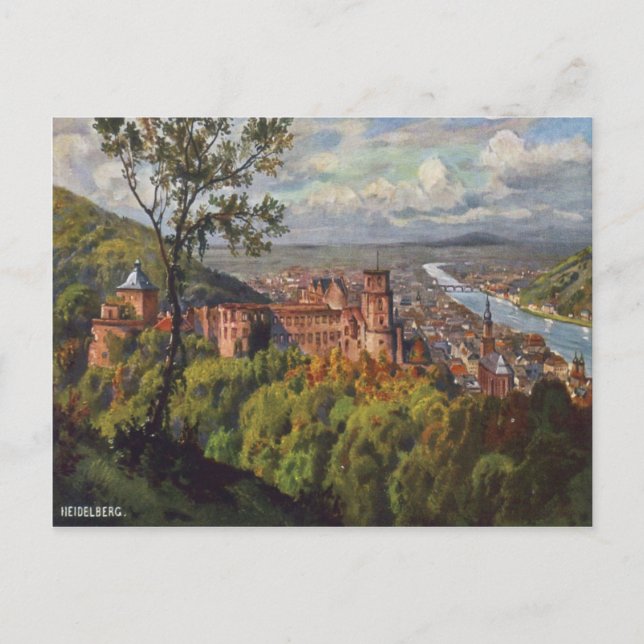 Carte postale ancienne de Heidelberg en Allemagne (Devant)