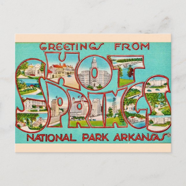 Carte postale ancienne de Hot Springs Arkansas  (Devant)