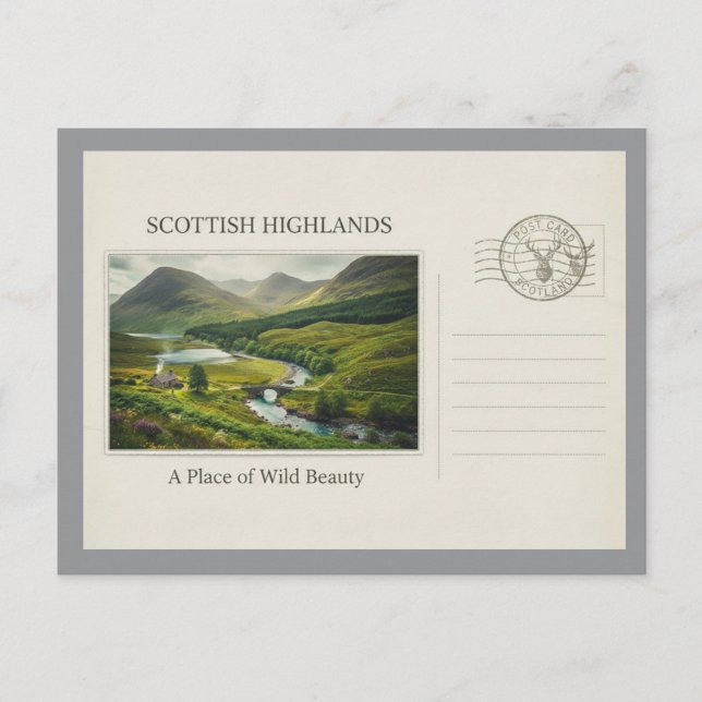 Carte postale ancienne de la nature des Highlands  (Devant)