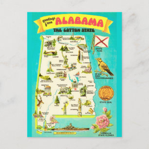 Carte postale ancienne de l'Alabama