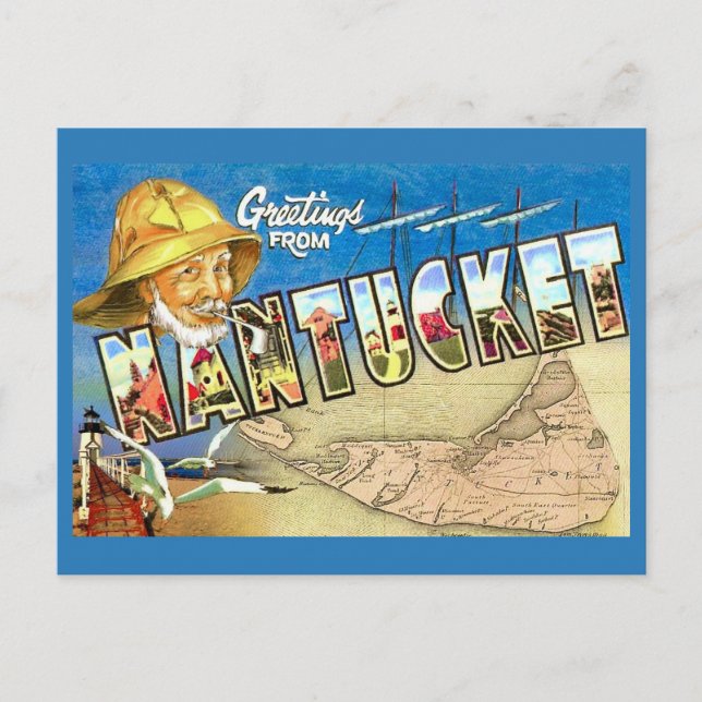 Carte postale ancienne de l'île de Nantucket (Devant)