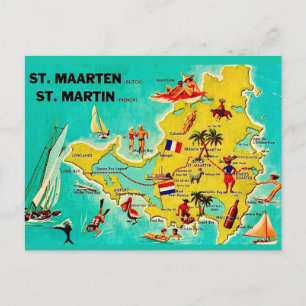 Carte postale ancienne de l'île Saint-Martin