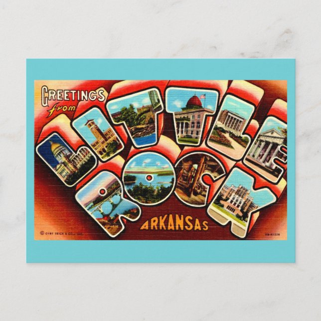 Carte postale ancienne de Little Rock Arkansas  (Devant)