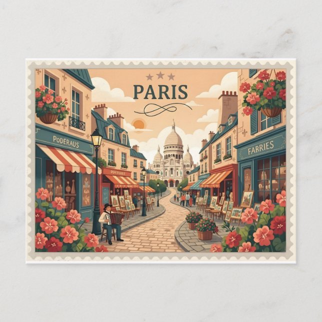 Carte postale ancienne de Montmartre Paris (Devant)