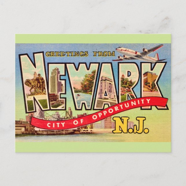 Carte postale ancienne de Newark NJ (Devant)
