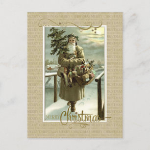 Carte postale ancienne de Noël St Nick reproductio