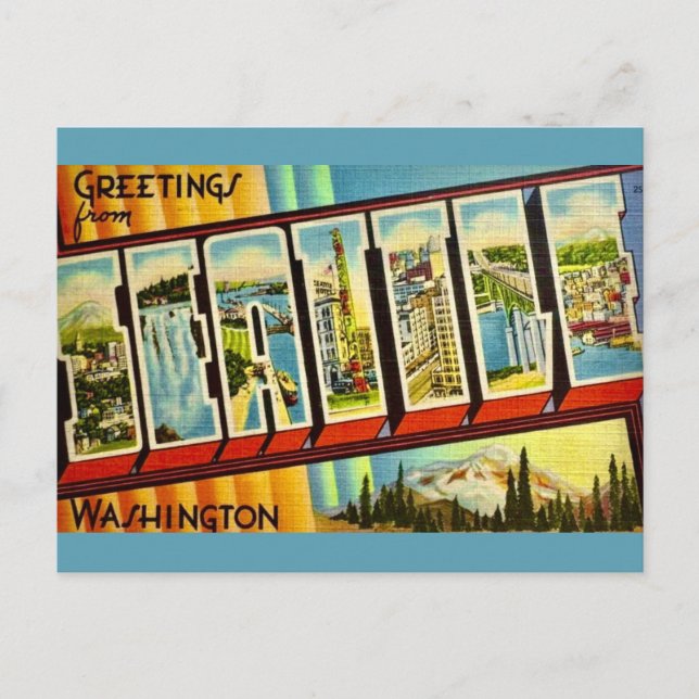 Carte postale ancienne de Seattle, Washington (Devant)